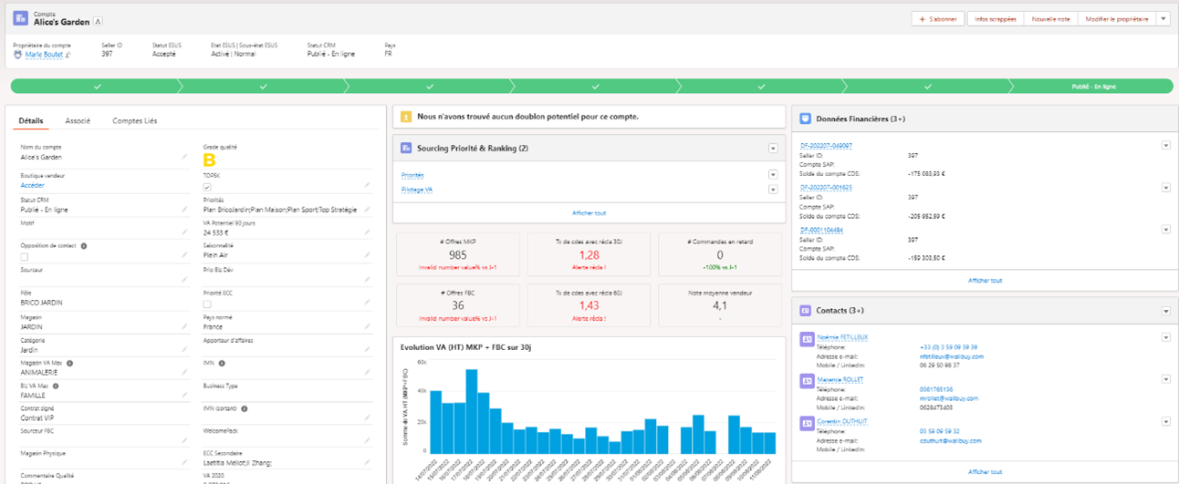 Vendor account management